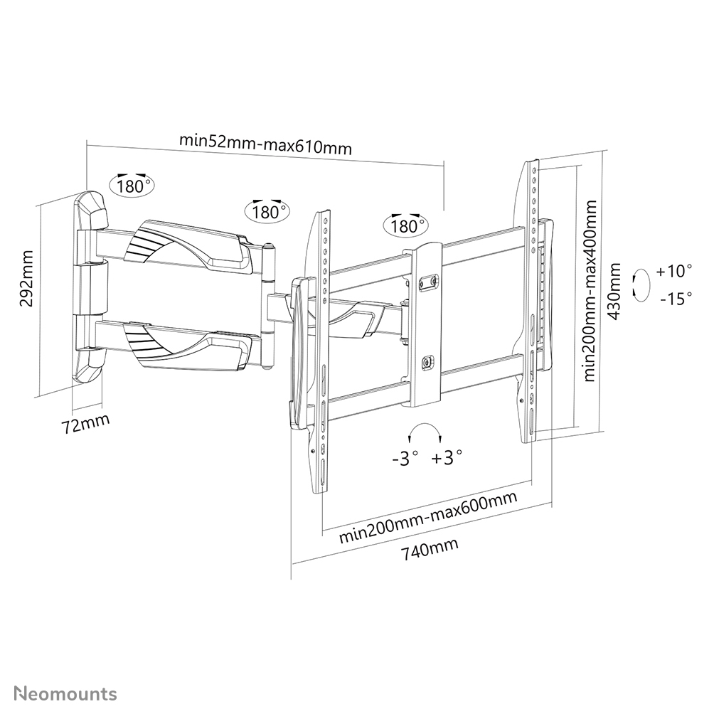 Neomounts tv wandsteun